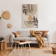 Obraz Na Ścianę Liście Palmowe Styl Boho Abstrakcja Natura 80x120cm - Miniaturka zdjęcia nr 3