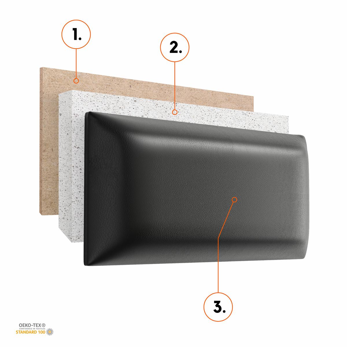 Panele tapicerowane 80x20 na ścianę eko skóra kremowy nr. 5