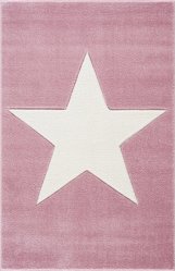 Dywan dziecięcy Big Star Pink 160x230 cm do pokoju dziecięcego różowy z gwiazdą - Miniaturka zdjęcia nr 2