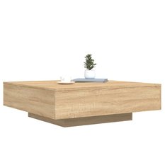 Stoli kawowy 100x100x31 cm z oświetleniem LED dąb sonoma do salonu - Miniaturka zdjęcia nr 5