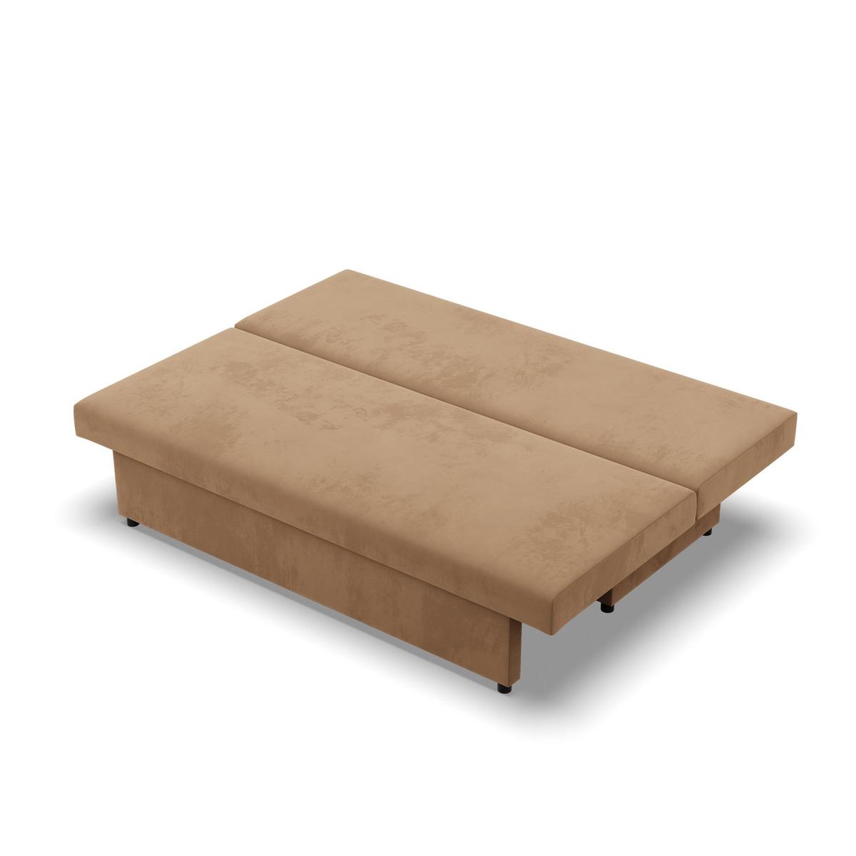 Kanapa 3-osobowa NOLA 191x85x86 cm sofa rozkładana z pojemnikiem do pokoju młodzieżowego do salonu sprężyna bonell cappuccino nr. 3