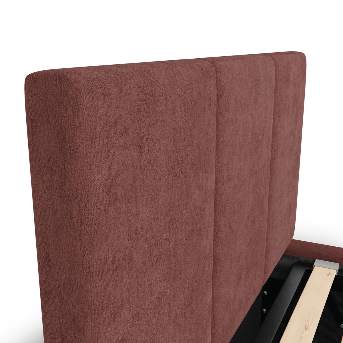 Łóżko Pojedyncze 90x200cm łóżko tapicerowane z pojemnikiem brudny róż do sypialni wezgłowie 110 cm nr. 8