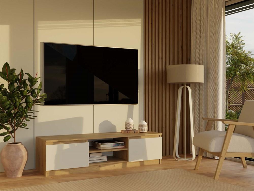 Szafka RTV Malwa 36x140x40 cm do salonu dąb artisan kaszmir beż nr. 2