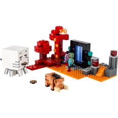 Zestaw klocków zasadzka w portalu do netheru 21255 lego minecraft duży dla dziecka - Miniaturka zdjęcia nr 2