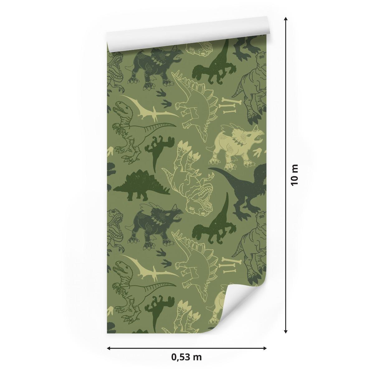 Tapeta do Pokoju Chłopca Abstrakcyjne Dinozaury 3D Dekoracja Ścienna Łatwa w Czyszczeniu nr. 2