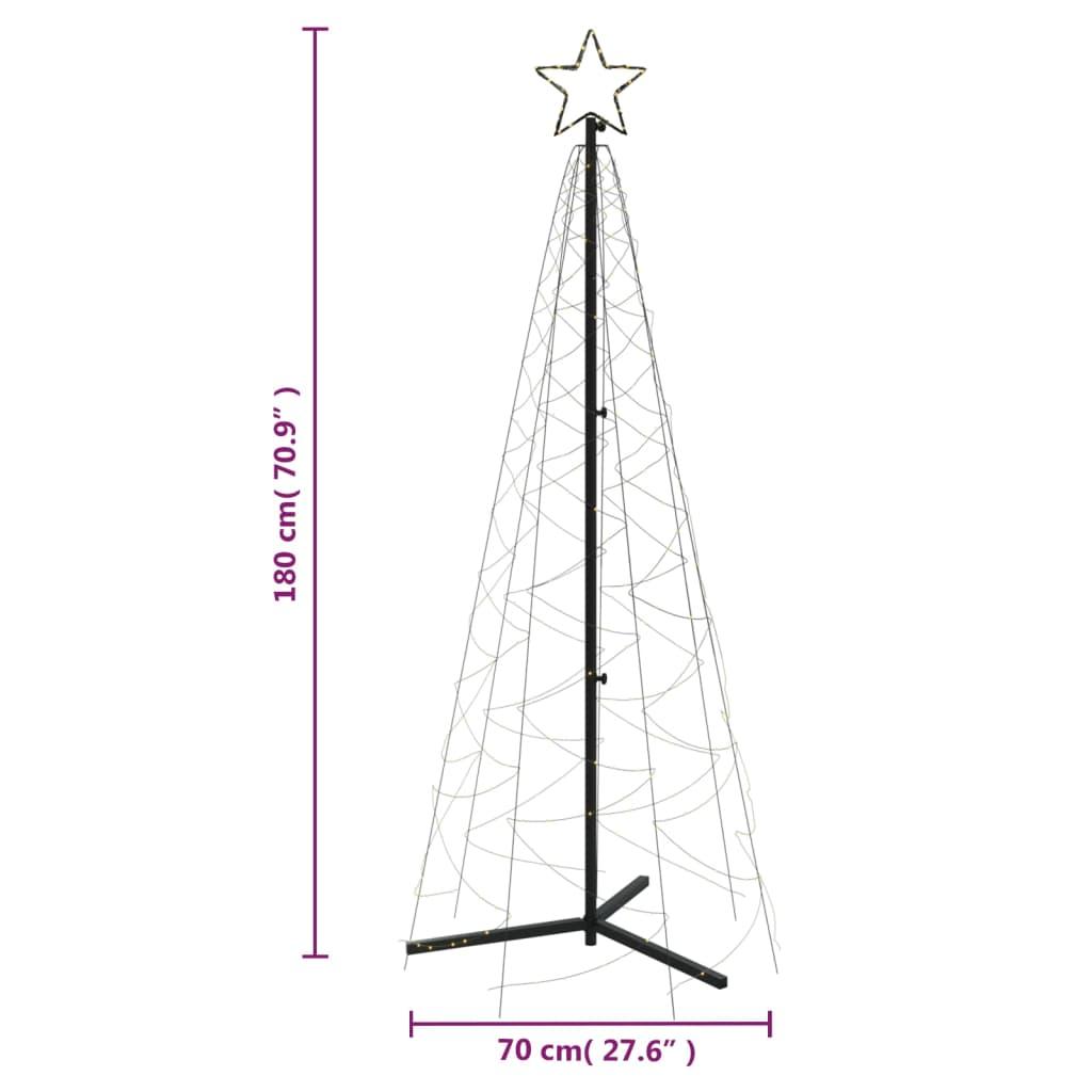 Choinka stożkowa 70x180 cm 200 ciepłych białych LED świąteczna do ogrodu nr. 10