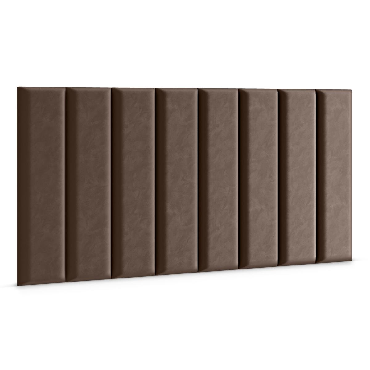 Panele tapicerowane  80x20 cm na ścianę prostokąt brązowy nr. 3