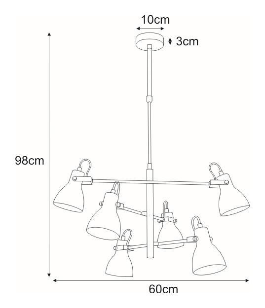 Lampa sufitowa K-8108 KANTI 60x100x60 cm do salonu lub pokoju biały/czarny nr. 4