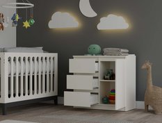 Komoda Malwa 75x80x40 cm do salonu sypialni kaszmir beż - Miniaturka zdjęcia nr 3