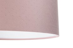 Lampa wisząca 40cm pudrowy róż pikowana JASMIN BEBE do salony sypialni pokoju dziecka - Miniaturka zdjęcia nr 4