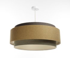 Lampa DOBLO 60 cm do salonu sypialni wisząca kremowy beżowy - Miniaturka zdjęcia nr 1