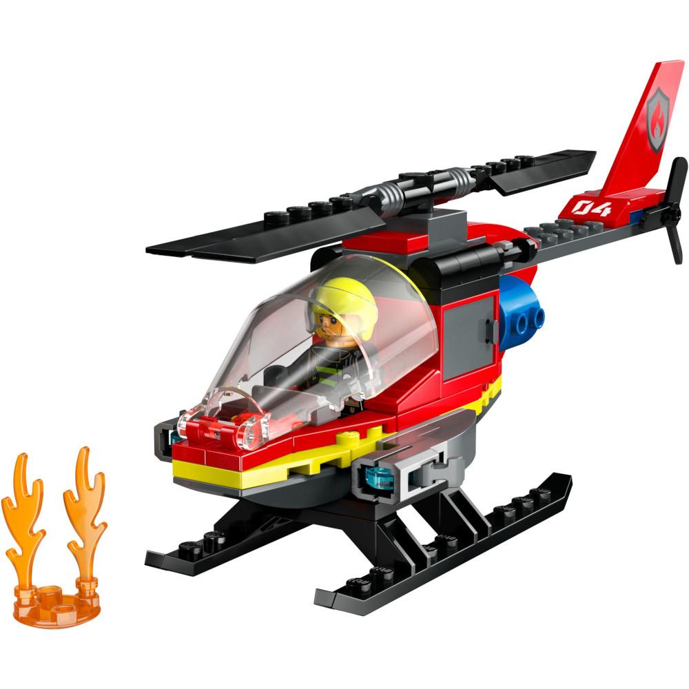 Zestaw klocków lego city oryginalny strażacki helikopter ratunkowy 60411 dla dziecka nr. 2