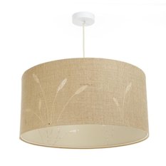 Lampa wisząca BOHO beżowa abażur z juty lekki roślinny wzór do salonu sypialni biura - Miniaturka zdjęcia nr 1