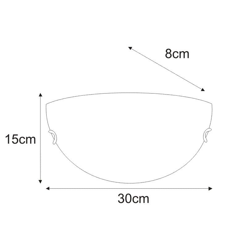 Półplafon K-4531 SAMBRA 30x15x8 cm do łazienki chrom/biały nr. 2