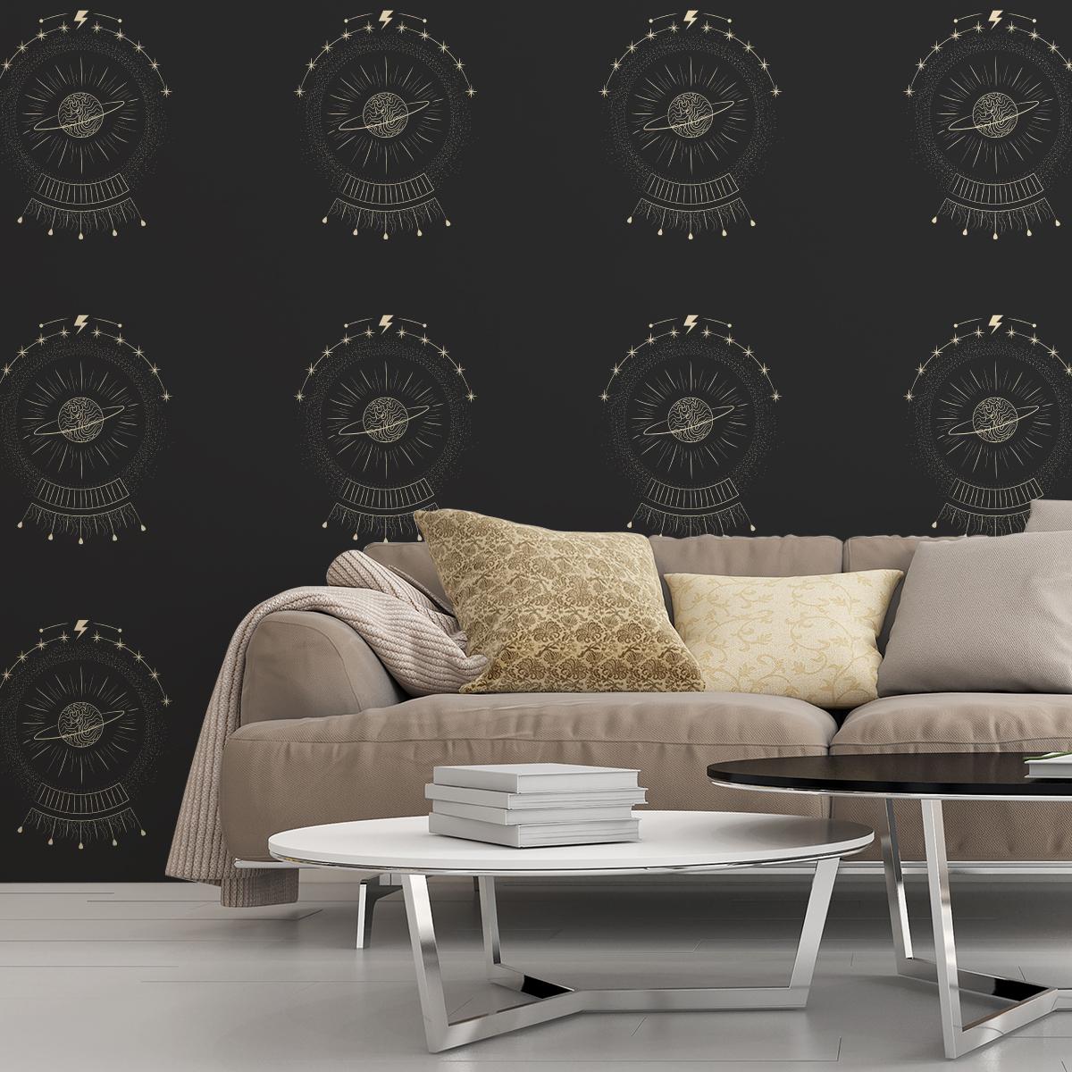 Tapeta Młodzieżowa PLANETY Gwiazdy Abstrakcja Boho  nr. 3