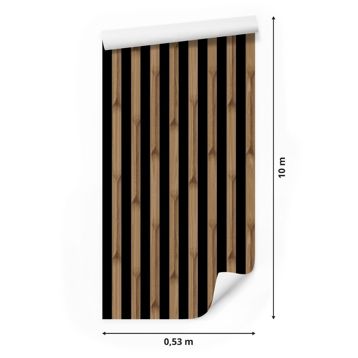 Tapeta Ścienna LAMELE Drewno Efekt 3D do Salonu  nr. 2