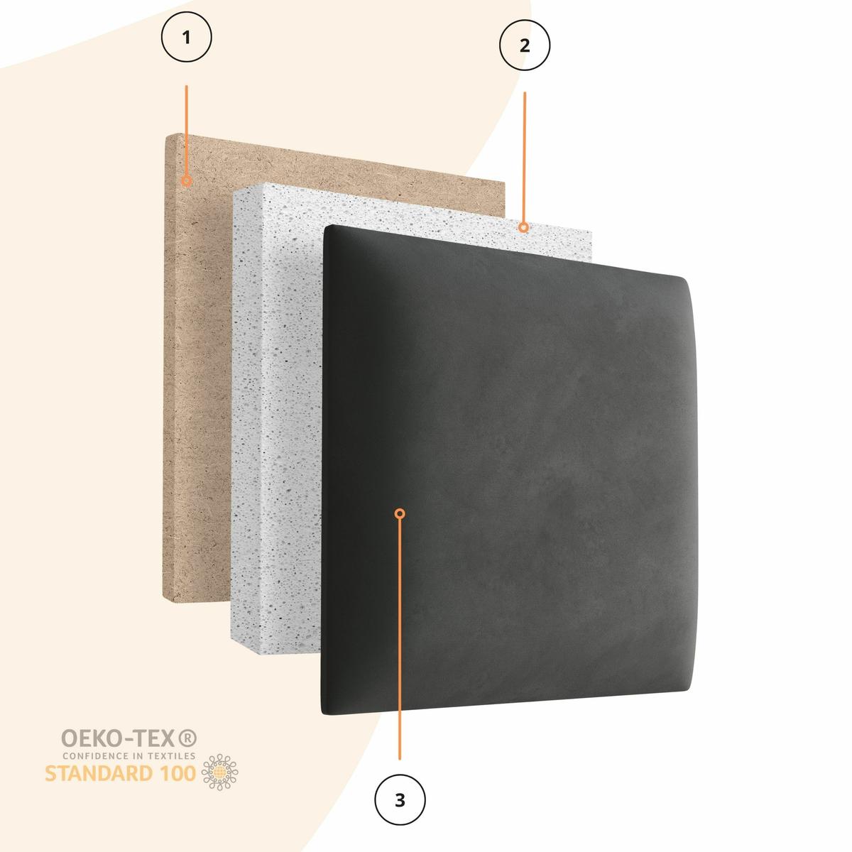 Panele tapicerowane 30x30 na ścianę magic velvet brązowy nr. 7