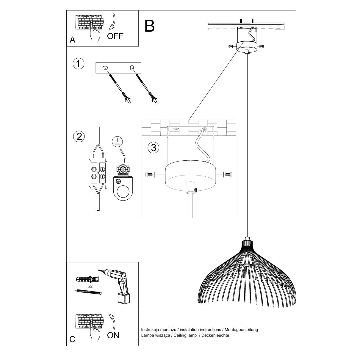 Lampa wisząca UMB biały 125x40x40cm nowoczesna E27 do salonu nr. 5