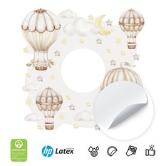Naklejka Pod Włącznik Do Pokoju Dziecięcego Balony 20x20 Chmurki Gwiazdy Boho - Miniaturka zdjęcia nr 3