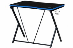 Biurko młodzieżowe VEKTOR 80x50x75 cm czarne z uchwytem na kubek i słuchawki - Miniaturka zdjęcia nr 5