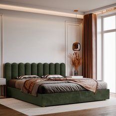 Panele tapicerowane 20x80 cm na ścianę płotek khaki - Miniaturka zdjęcia nr 5