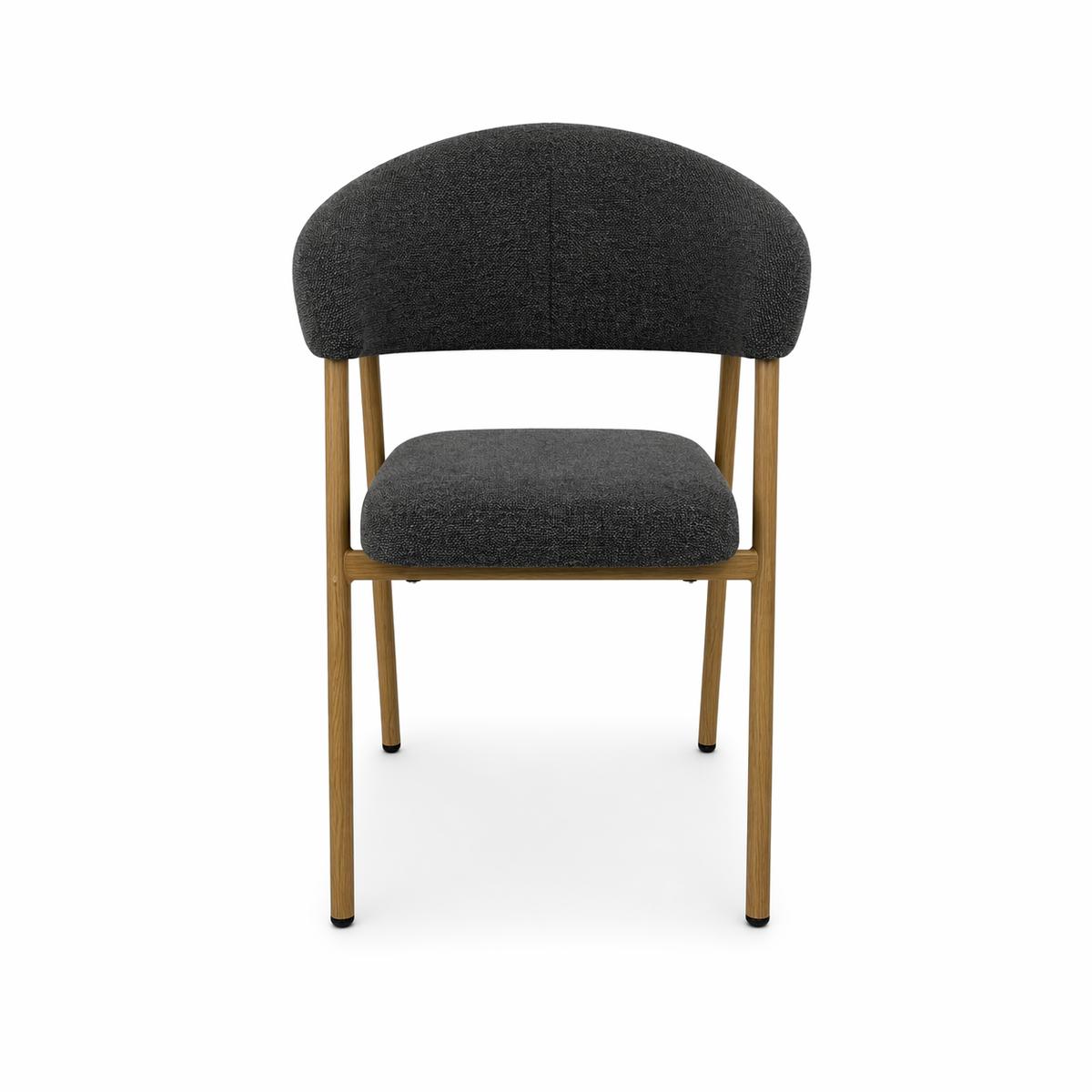 2x krzesło tapicerowane do jadalni VANO stelaż kolor dąb, tkanina szenil grafit cena za jedną sztukę 220 zł nr. 9