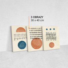 Obrazy Do Salonu Set Azteckie Wzory Abstrakcja Styl Boho Ornamenty 90x40cm - Miniaturka zdjęcia nr 10