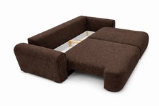 Kanapa z funkcją spania ITALY 250x100x82 cm FLOW 01 trzyosobowa sofa rozkładana brązowa - Miniaturka zdjęcia nr 3