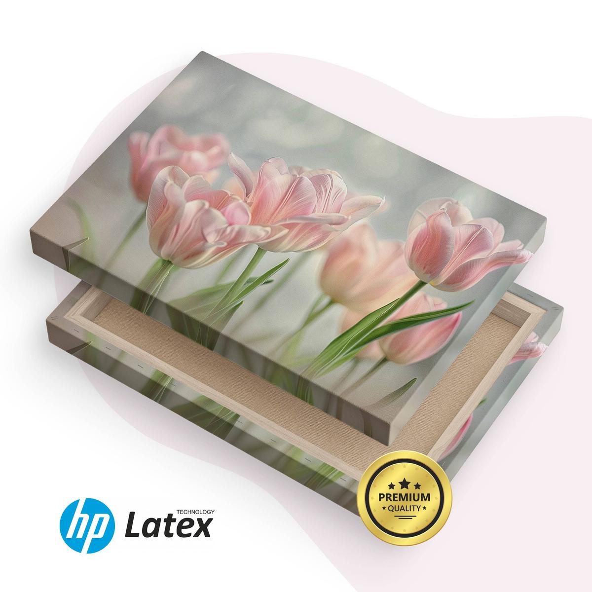 Obraz Na Płótnie Delikatne Różowe Kwiaty Tulipany 40x30 Dekoracja do Salonu nr. 8