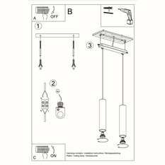 Lampa wisząca LINO 2 90x6x30cm nowoczesna G10 do salonu - Miniaturka zdjęcia nr 5