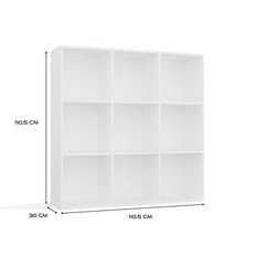 Regał Malax 110,5x110,5x30 cm do sypialni salonu biały - Miniaturka zdjęcia nr 4
