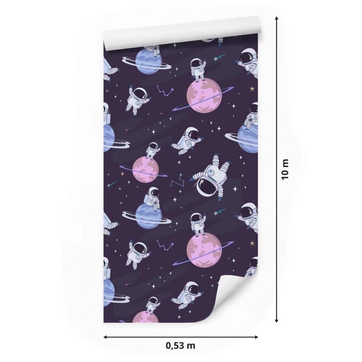 Tapeta Ścienna ASTRONAUCI Gwiazdy Planety Kosmos 53x1000  nr. 2