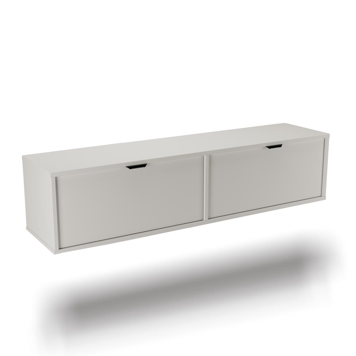Szafka wisząca RTV AURA 140x33x30 cm do salonu biała nr. 2