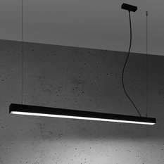 Lampa wisząca PINNE 117 czarna 4000K 150x6x118cm nowoczesna LED do salonu - Miniaturka zdjęcia nr 3