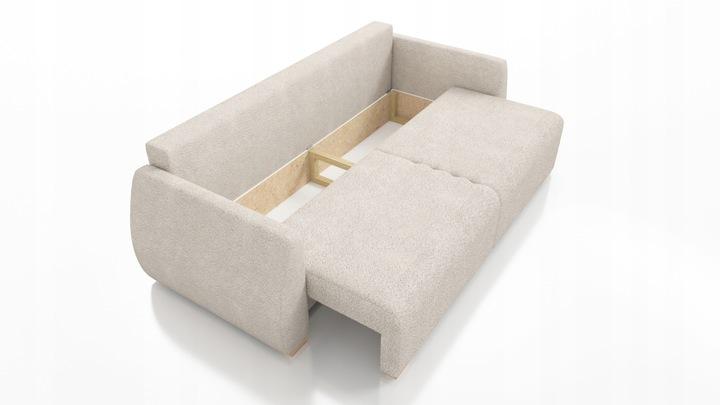 Kanapa Dalia z funkcją spania 88x221x93 cm do salonu z funkcją spania lambi kremowy nr. 4