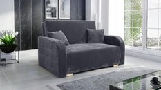 Sofa jednoosobowa Lili 85x103x97 cm do salonu z funkcją spania  rozkładana sztruks ciemnoszara - Miniaturka zdjęcia nr 2