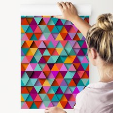 Tapeta Ścienna KOLOROWE Trójkąty Dekor Efekt 3D  - Miniaturka zdjęcia nr 6