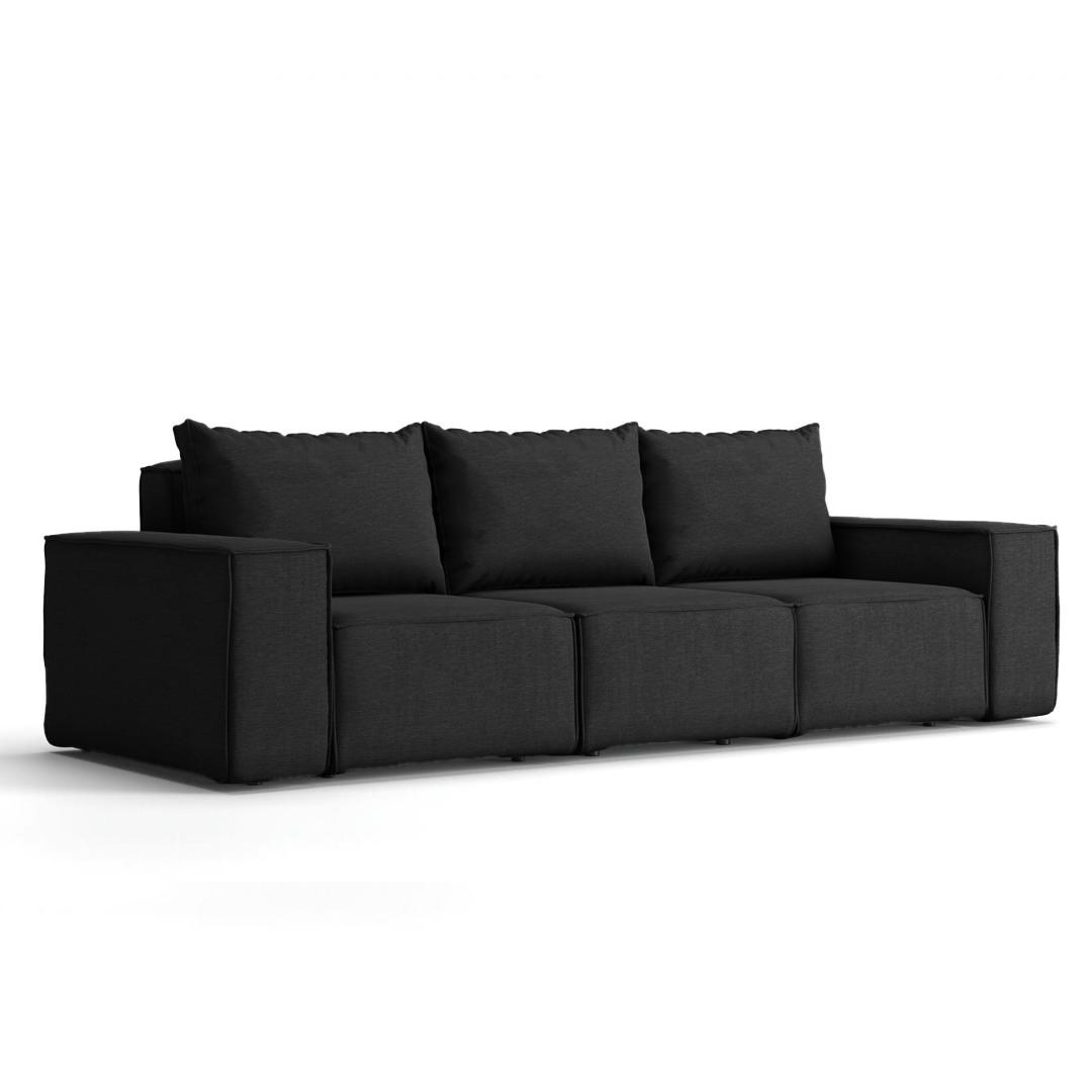 Sofa ogrodowa SONNE 245x88x73 cm 3 - osobowa wodoodporna na taras do ogrodu czarna