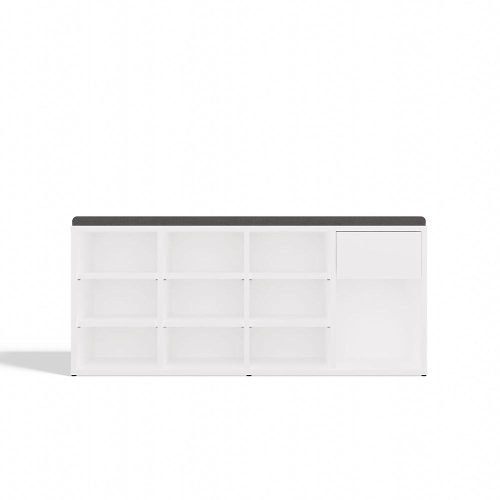 Szafka na obuwie TALLIN 49x110x35 cm do przedpokoju biała nr. 13