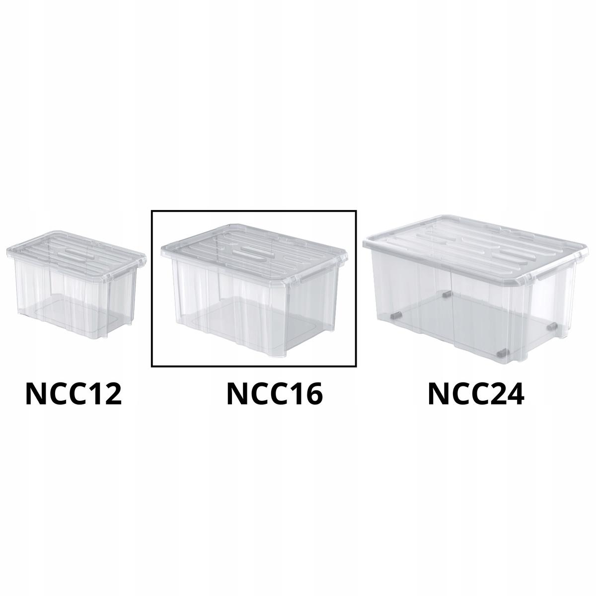 Zestaw pojemników NCC16 + NCC12 + pokrywy Pudełko Organizer nr. 4