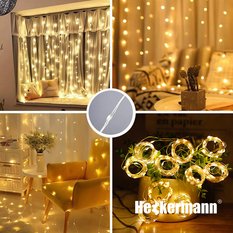 Girlanda LED Heckermann YS-0003 3x3m 300LED Warm - Miniaturka zdjęcia nr 7