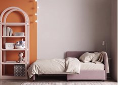 Sofa rozkładana dziecięca Viluś 106x75x80 cm narożnik jednoosobowy do pokoju z funkcją spania i przechowywania dla dzieci różowy - Miniaturka zdjęcia nr 12