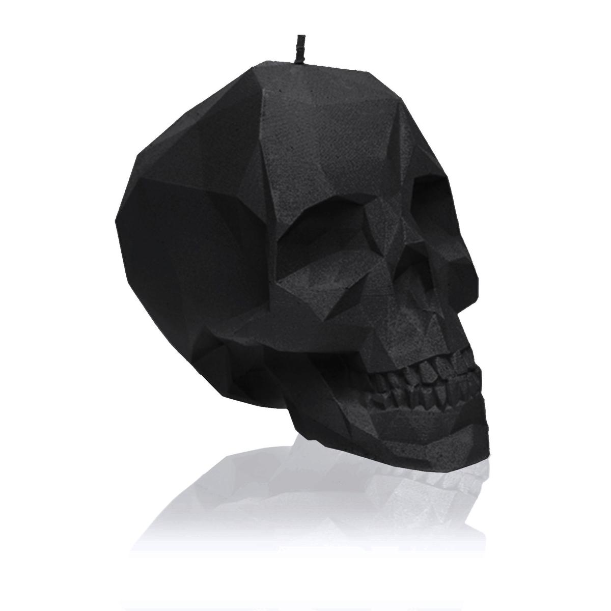 Świeca Skull Low-Poly Black Matt Small