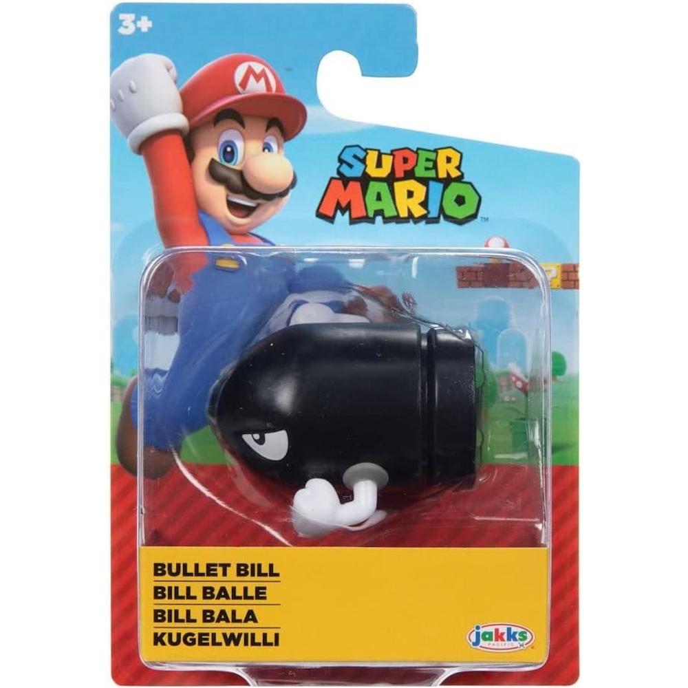 SUPER MARIO ORYGINALNA RUCHOMA FIGURKA JAKKS PACIFIC  BULLET BILL 5cm nr. 1