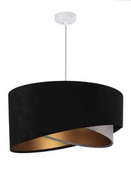 Lampa wisząca asymetryczna czarno-szaro złota do salonu sypialni biura  - Miniaturka zdjęcia nr 1