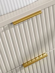 Szafka pod umywalkę 80 cm 2 szuflady ryflowana kaszmir do łazienki - Miniaturka zdjęcia nr 5