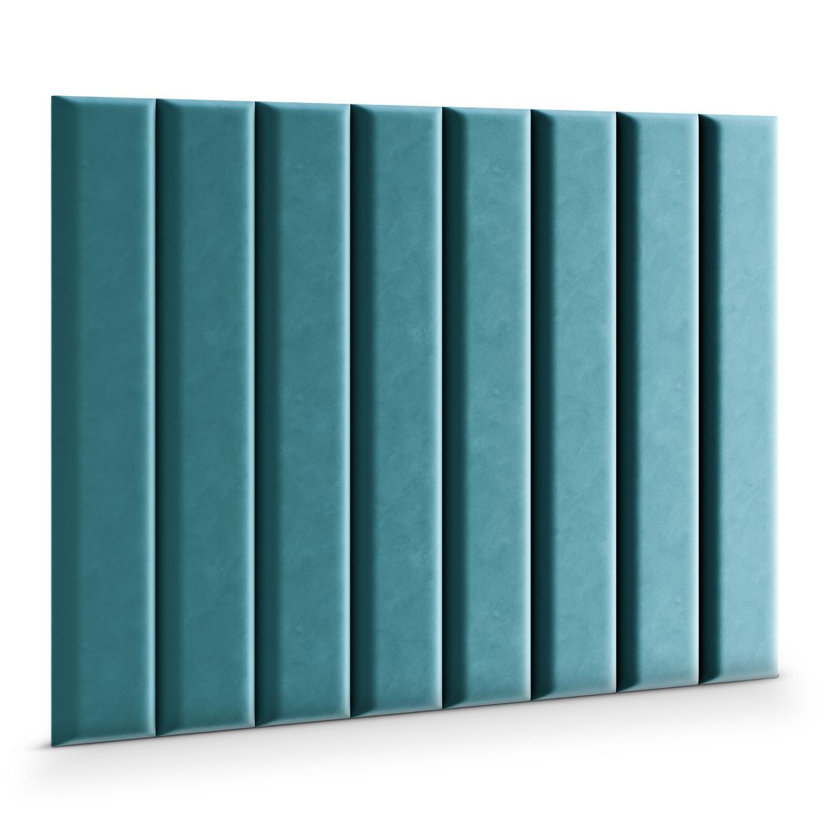  Panele tapicerowane 100x20 cm na ścianę magic velvet morski 