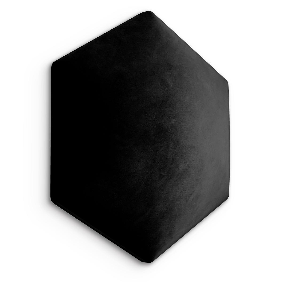 Panele tapicerowane 35x40 cm na ścianę hexagon czarny