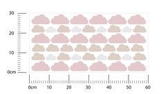 NAKLEJKA NA ŚCIANĘ DO POKOJU DZIECKA 60x30 BEŻOWO-RÓŻOWE CHMURKI - Miniaturka zdjęcia nr 6
