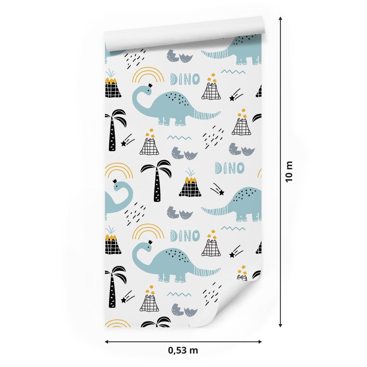 Tapeta z dinozaurami, drzewa, natura, dla dzieci  nr. 2